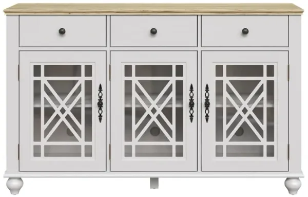 FESTIVO 55" Vintage Style Kitchen Buffet Sideboard Cabinet w/ Drawers