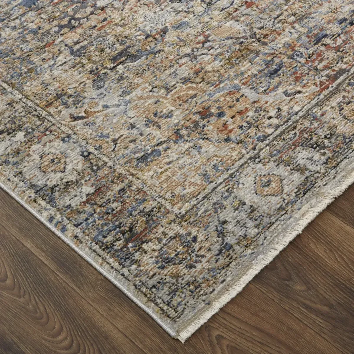 Kaia 39GMF Tan/Orange/Blue 3' x 10' Rug