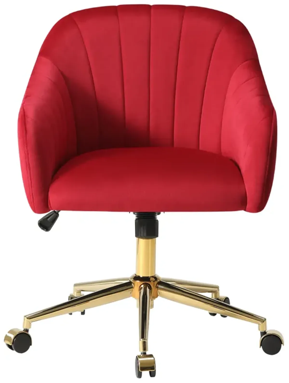 WestinTrends Upholstered Velvet Swivel Vanity Office Chair With Wheels