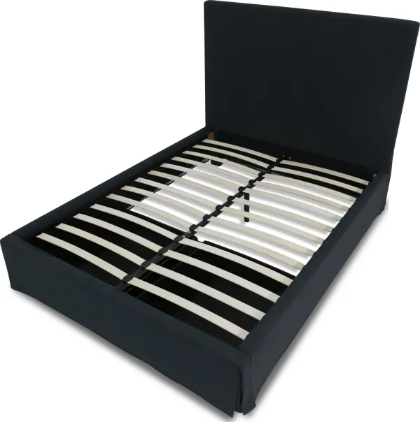 Cheviot Full-Size Upholstered Skirted Storage Panel Bed