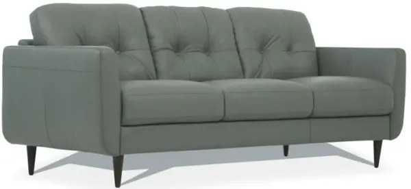 Radwan Sofa, Pesto Green Leather
