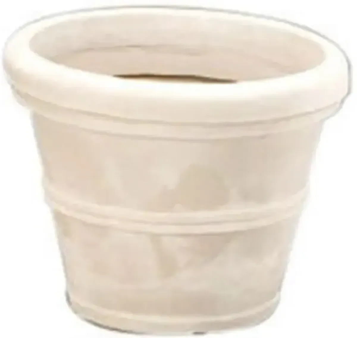 Poly Resin Round Planter with Weathered Stone Finish – Perfect for Outdoor & Indoor Plants