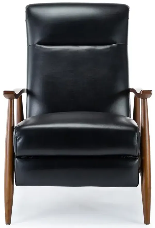Comfort Pointe Solaris Wood Arm Push Back Recliner - Black
