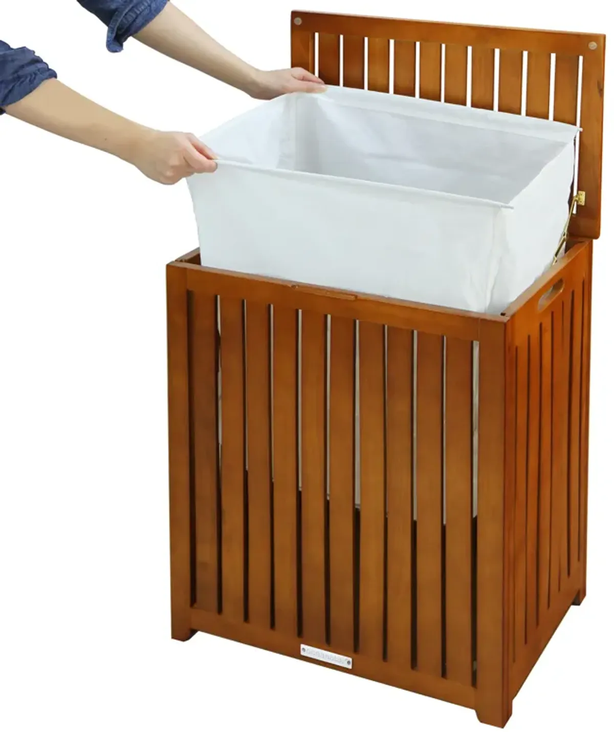 Oceanstar  Oceanstar Solid Wood Spa Hamper