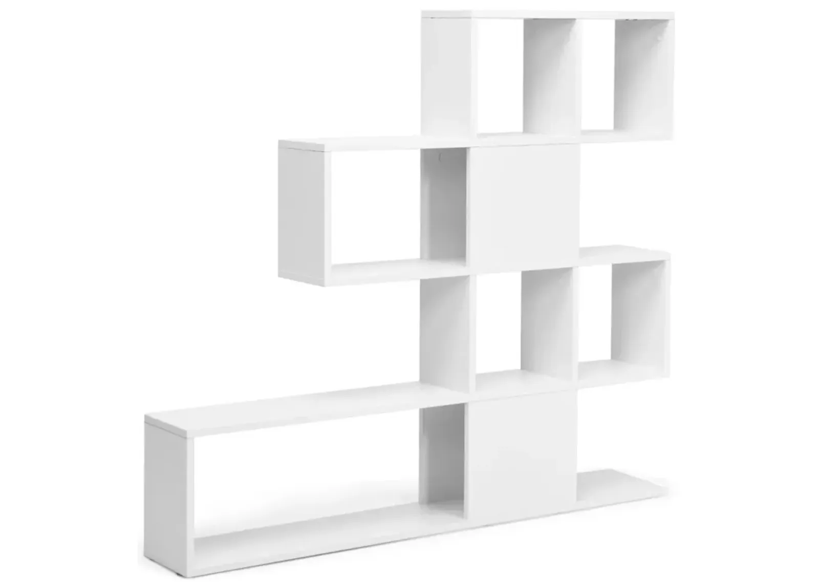 5-Tier Bookshelf Corner Ladder Bookcase with Storage Rack