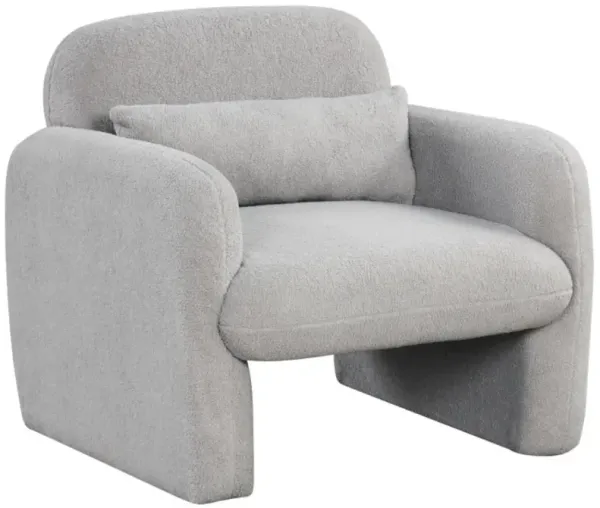 Hivvago Modern Accent Chair with Waist Pillow and Armrests for Living Room Bedroom