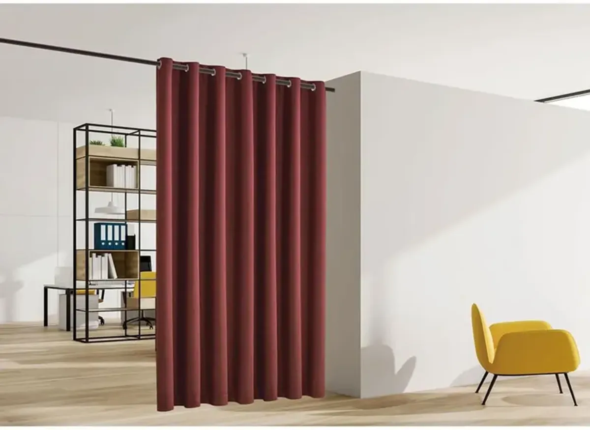 Legacy Decor Room Divider Curtain Heavyweight Blackout Premium Fabric Thermal Insulated 48"W X 84" Tall