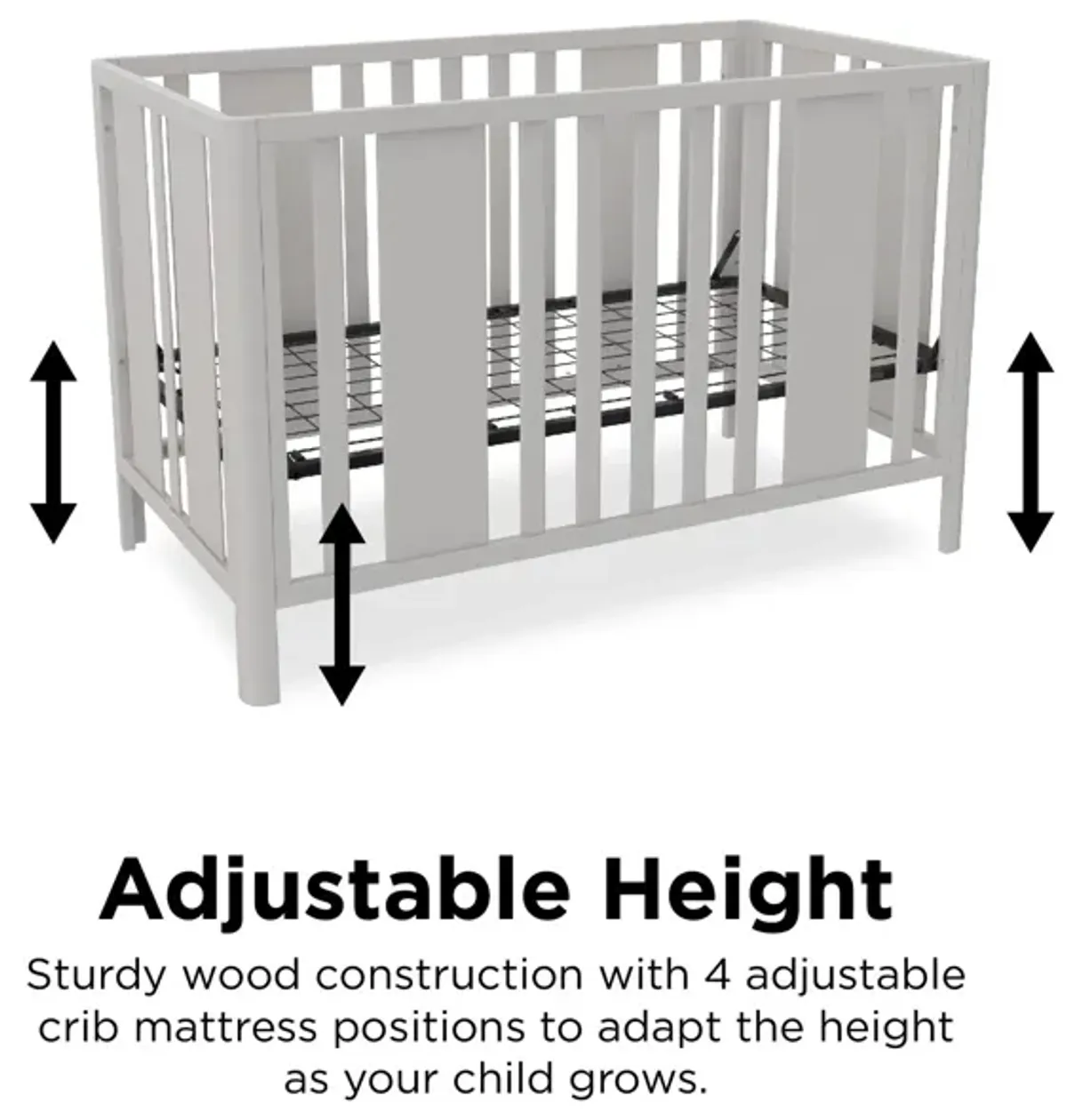 Little Seeds Crawford Curved Post 3-in-1 Crib