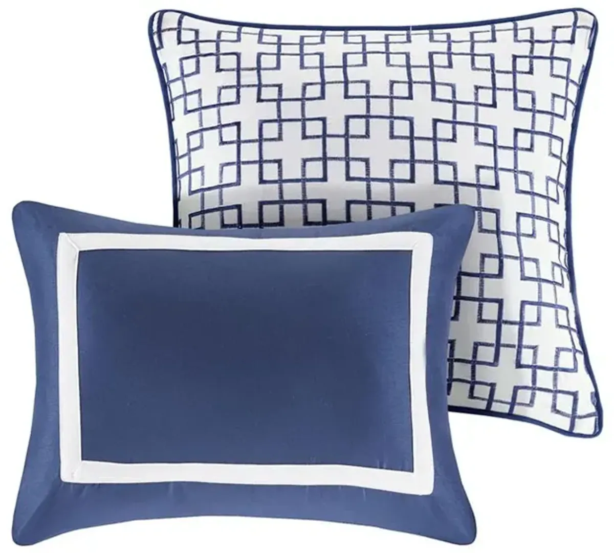 Belen Kox Navy Luxe 8 Piece Comforter Set, Belen Kox