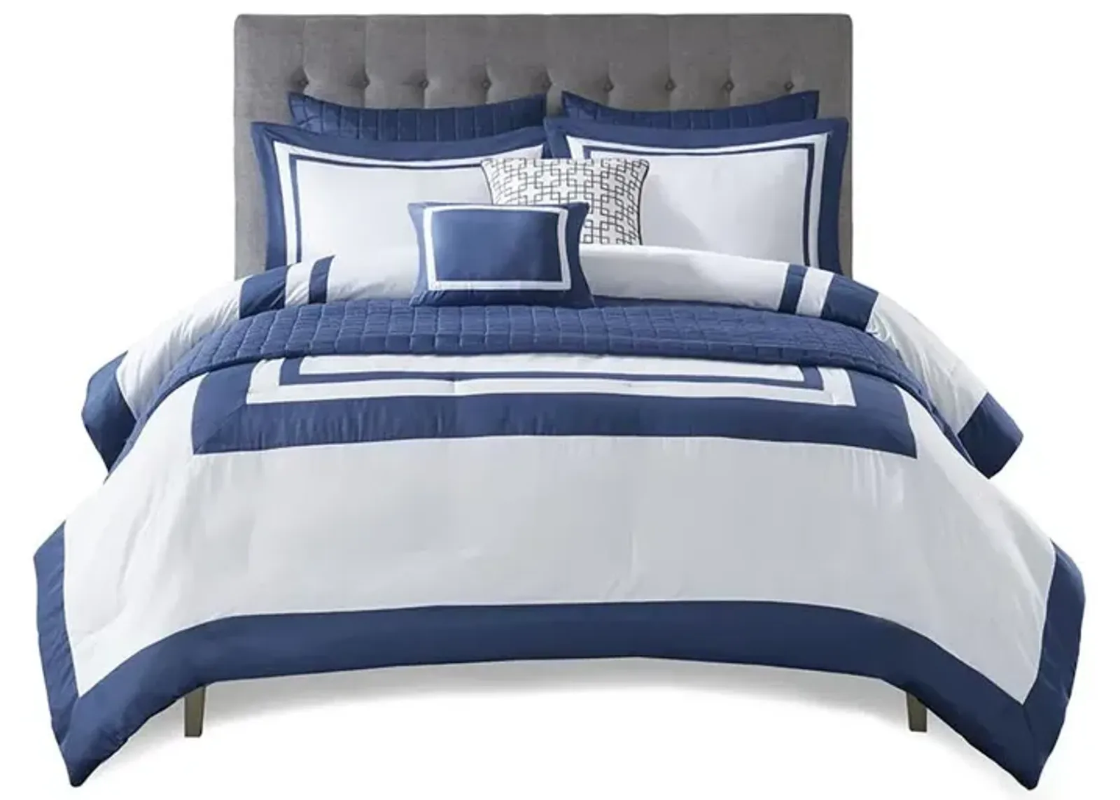 Belen Kox Navy Luxe 8 Piece Comforter Set, Belen Kox