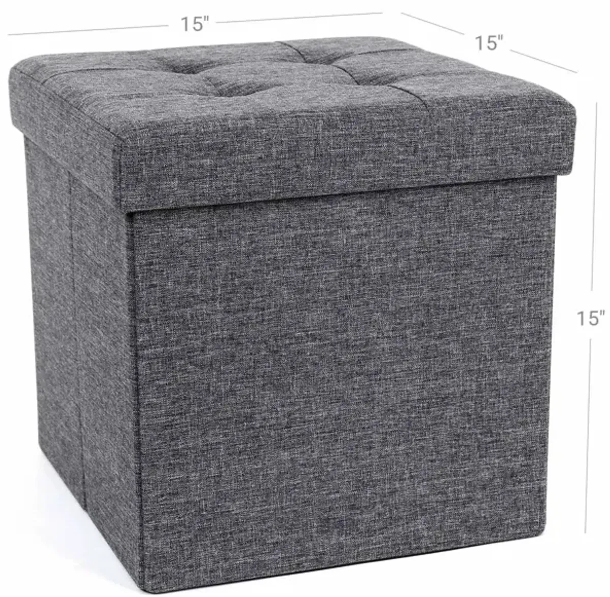 Folding Storage Ottoman Cube Footrest Stool Coffee Table Puppy Step