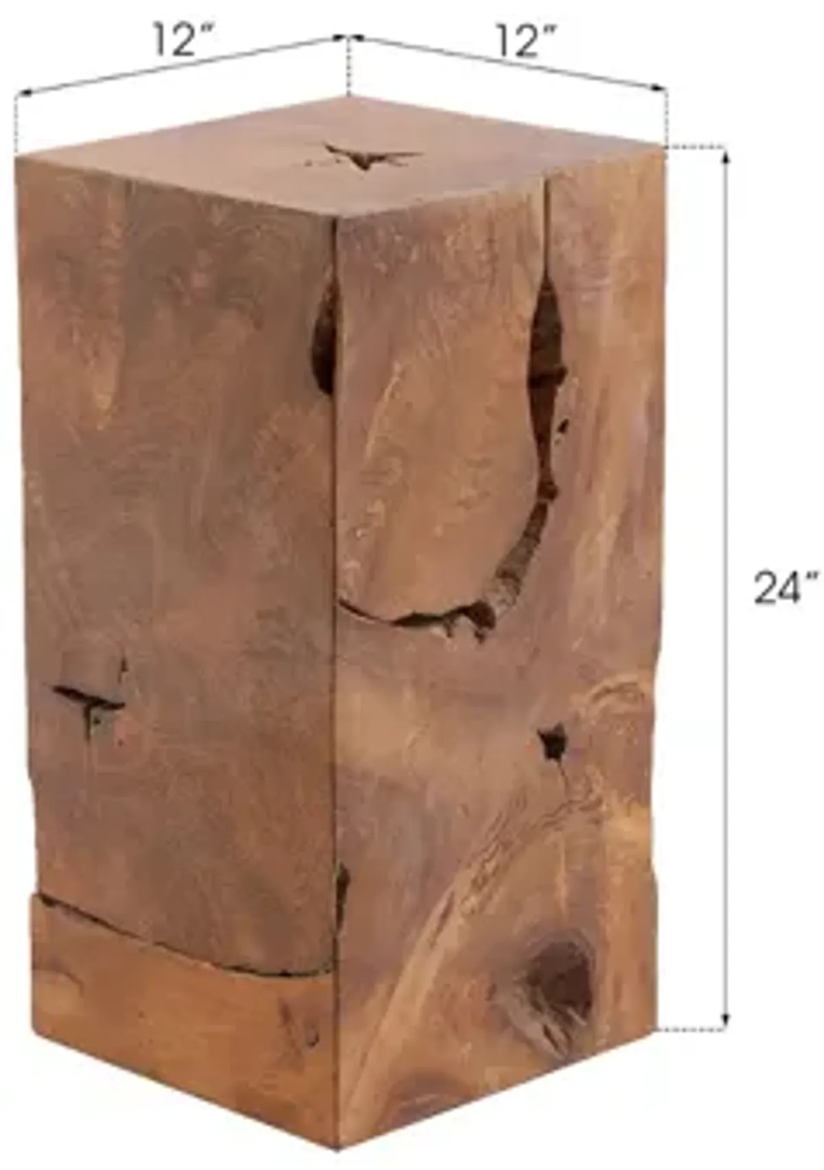 Teak Slice Small Pedestal