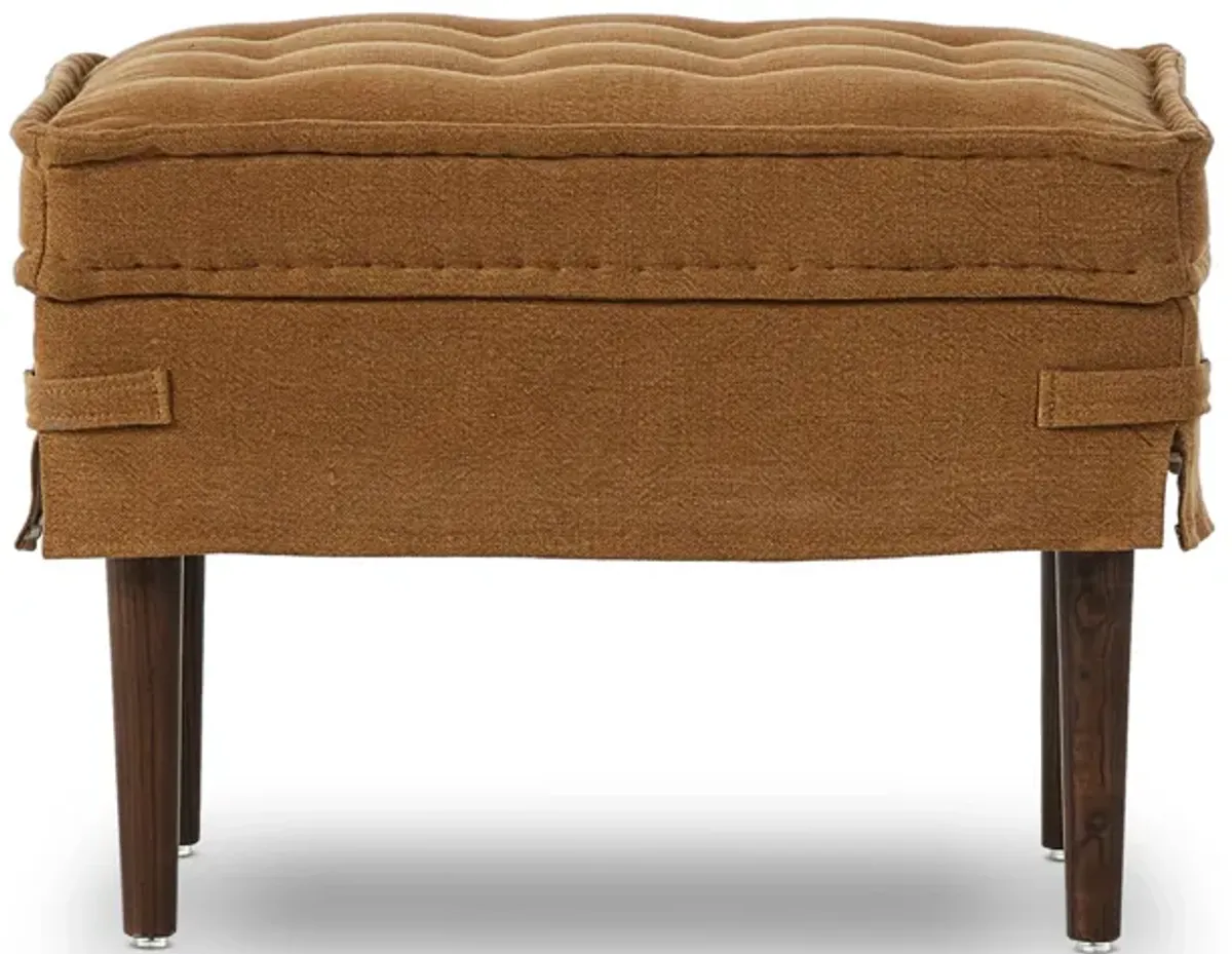 Cole 24" Broadway Gilt Ottoman