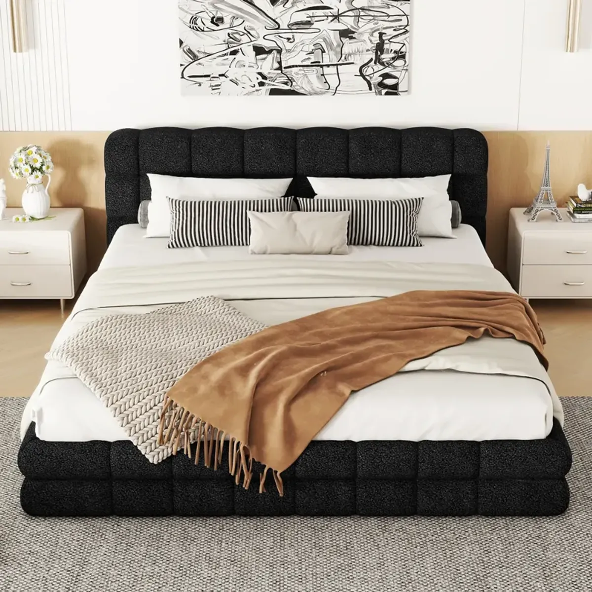 Merax Classic Upholstered Platform Bed