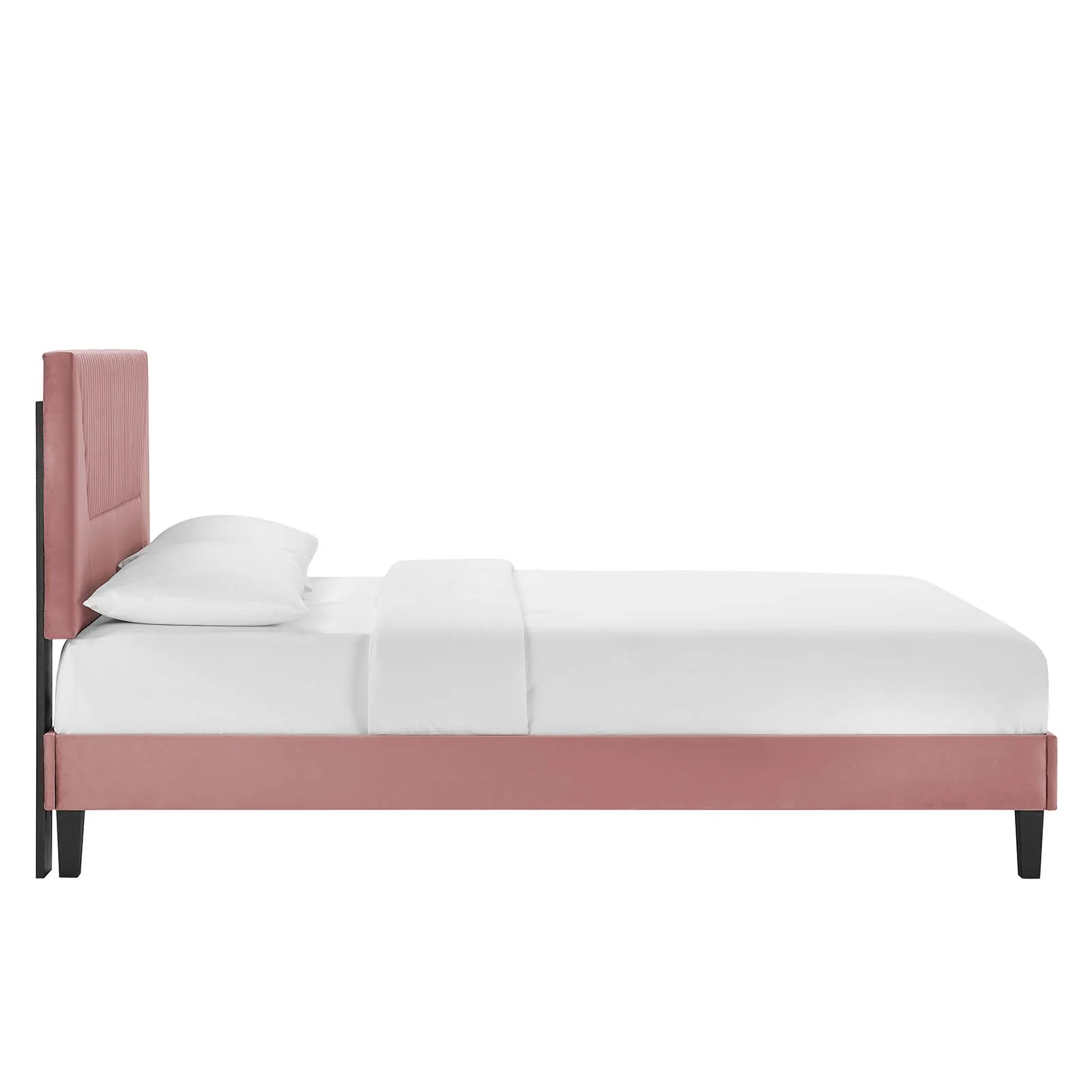 Modway - Yasmine Channel Tufted Performance Velvet Queen Platform Bed