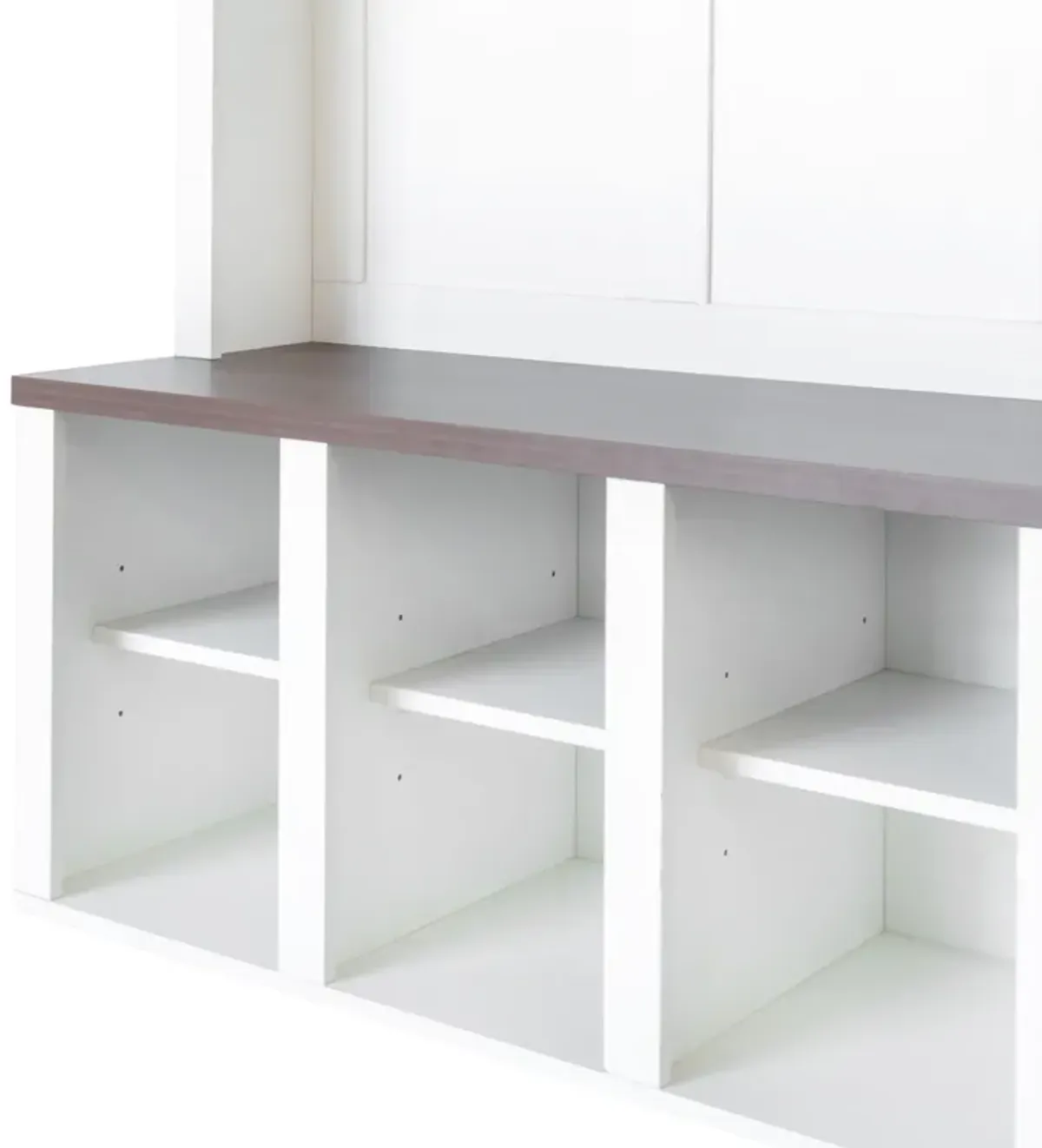 Merax Farmhouse Hall Tree with Storage Bench