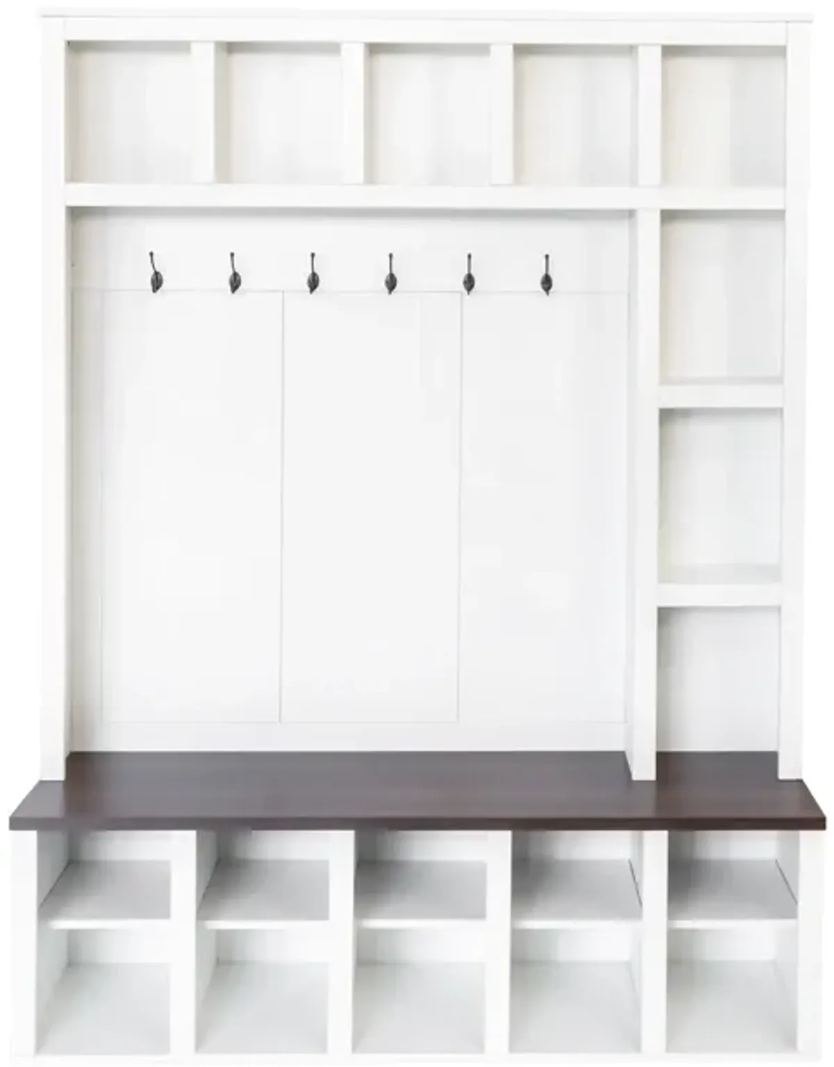 Merax Farmhouse Hall Tree with Storage Bench