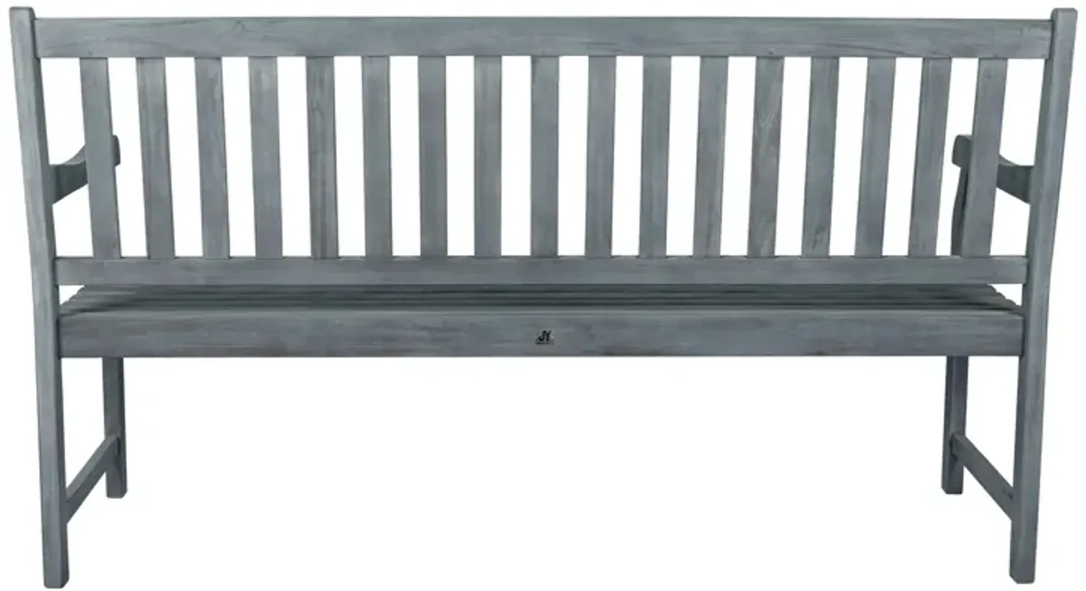 Laurel Slat Back Acacia Wood Outdoor Garden Patio Bench