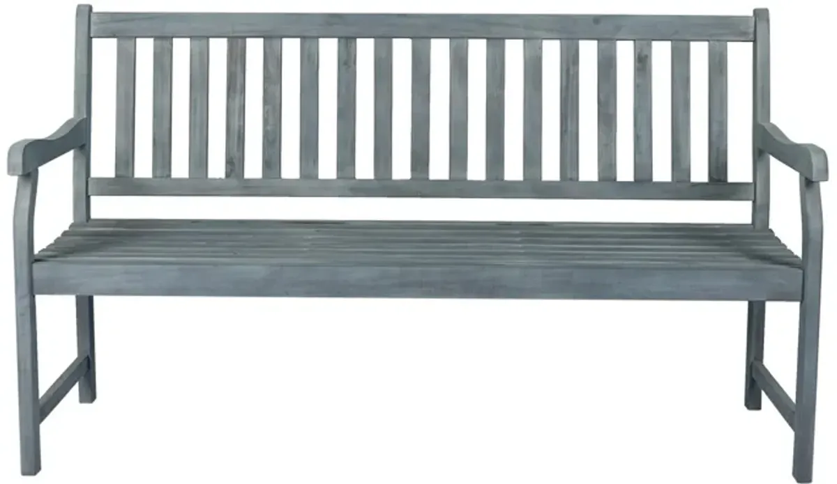 Laurel Slat Back Acacia Wood Outdoor Garden Patio Bench