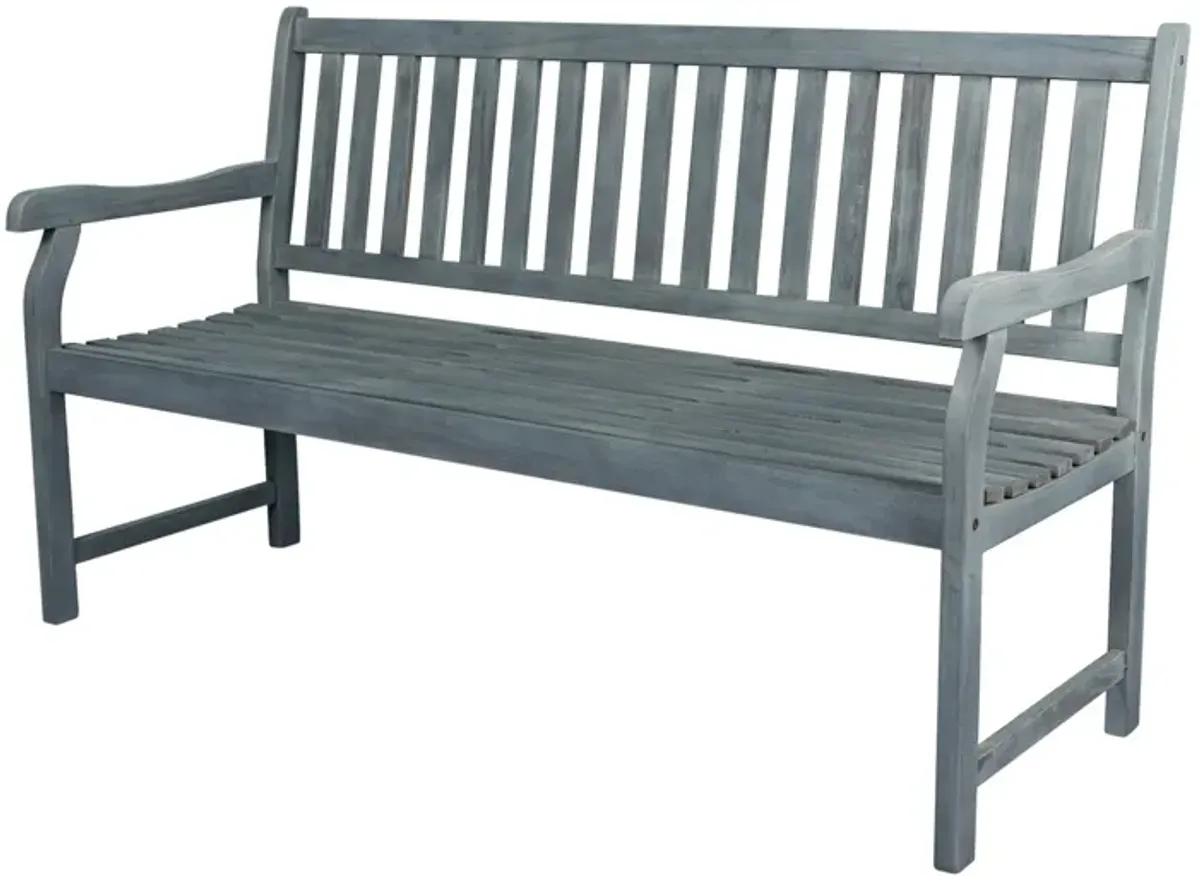 Laurel Slat Back Acacia Wood Outdoor Garden Patio Bench