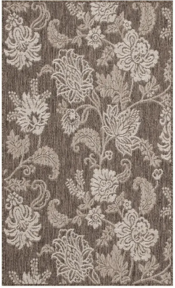 Garden Oasis GOA03 Mocha 3' x 5' Rug