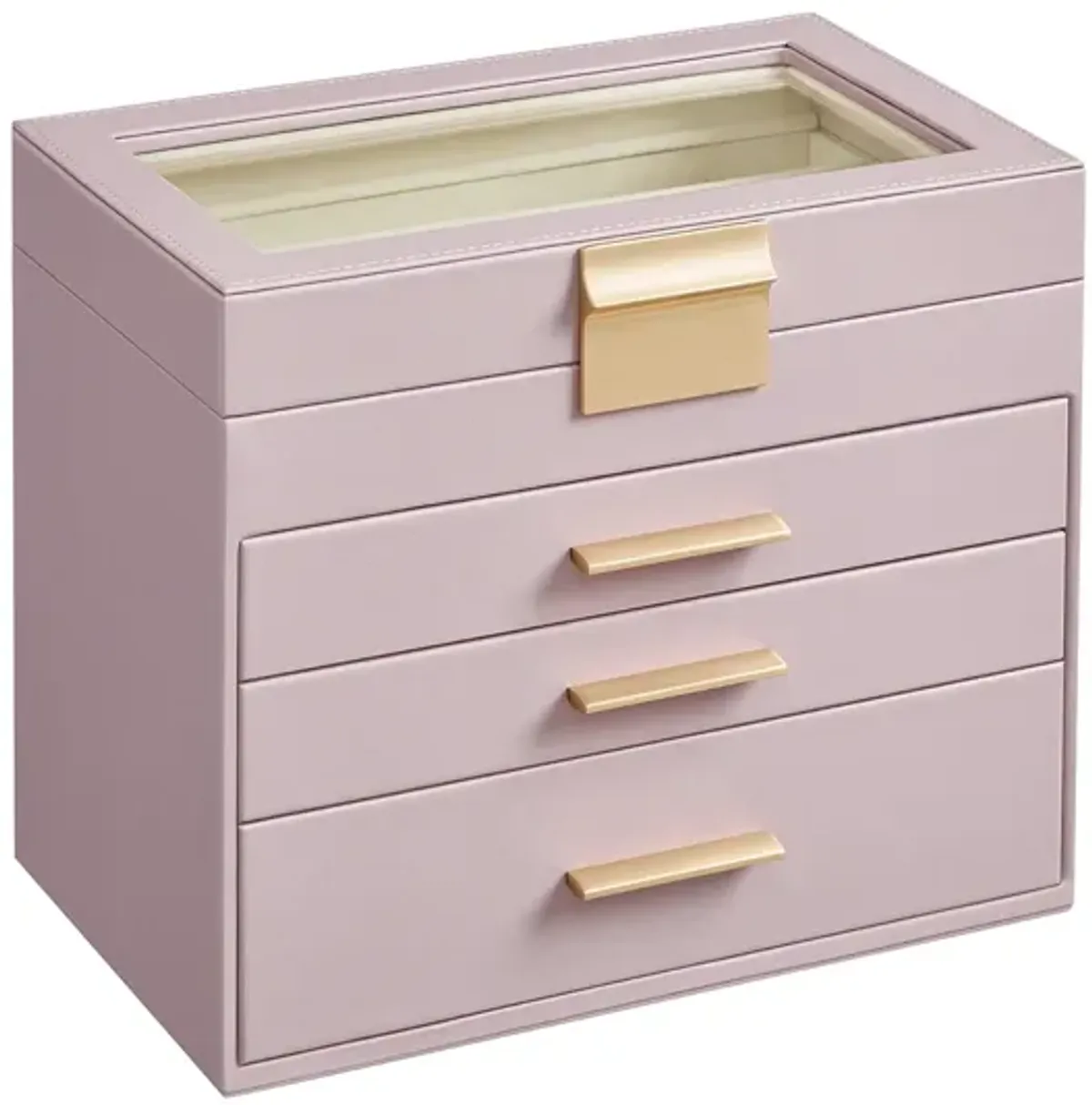 Jewelry Box with Glass Lid – Elegant Storage Solution with Clear View and Stylish Design