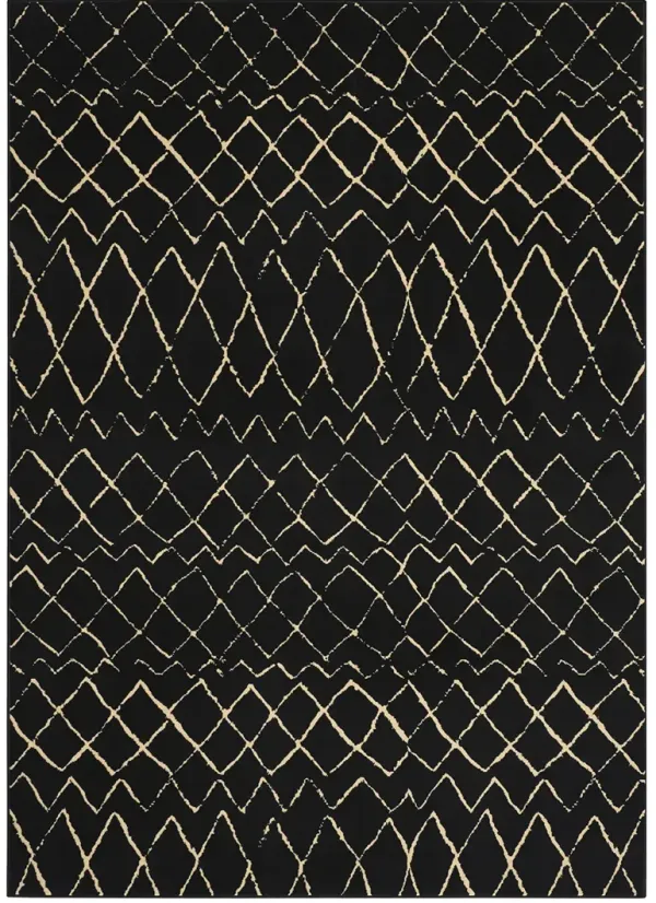 Grafix GRF04 Black 6' x 9' Rug