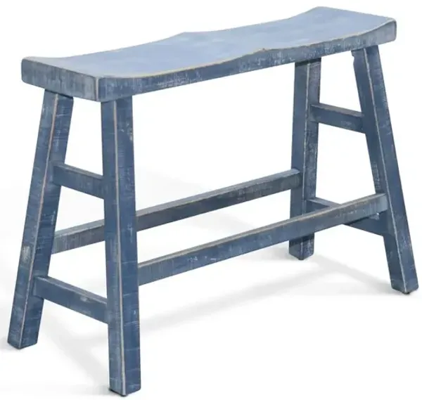Sunny Designs Ocean Blue Counter Bench, Wood Seat