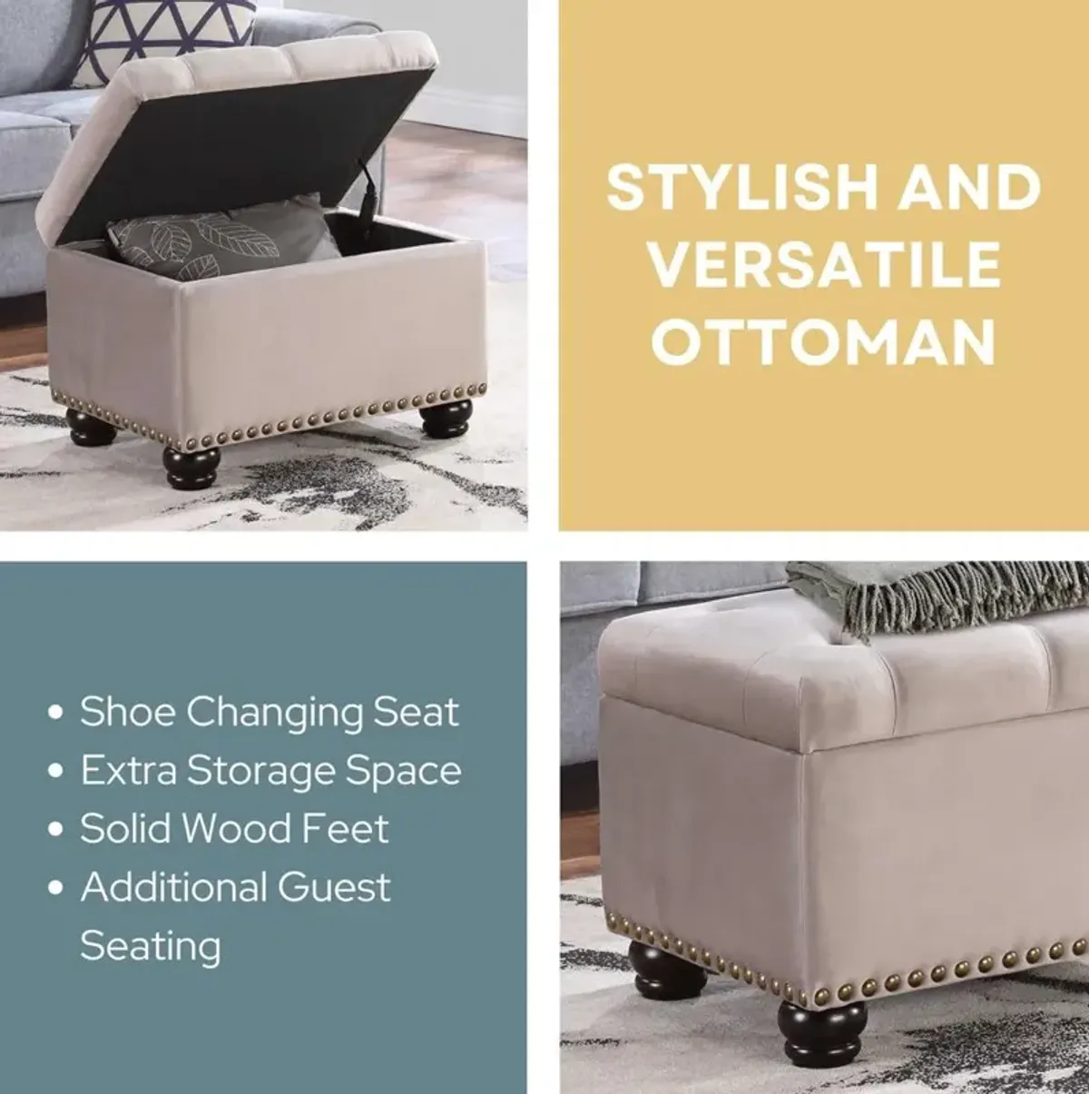 Convience Concept, Inc. 5th Avenue Storage Ottoman