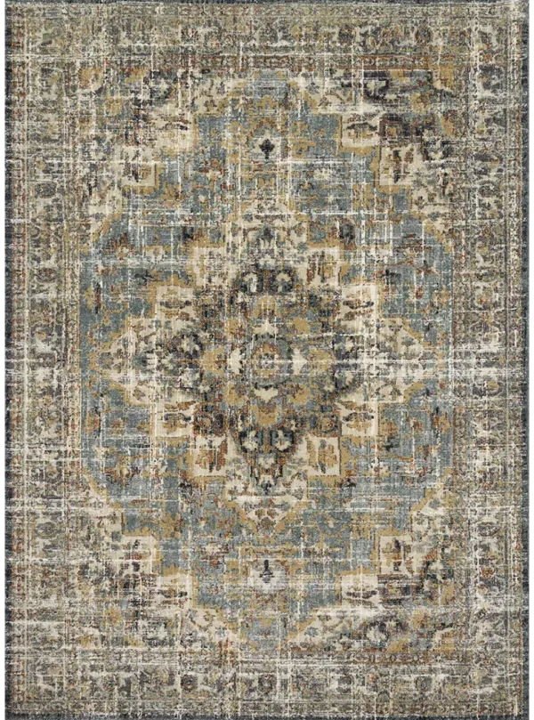 James JAE04 Sky/Multi 3'7" x 5'7" Rug by Magnolia Home by Joanna Gaines