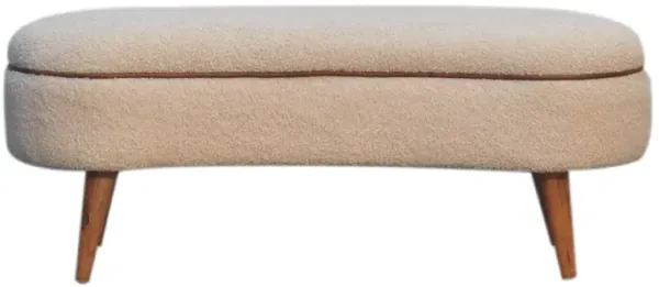Artisan Furniture  Boucle UpholestrySerenity  Solid Wood Bench