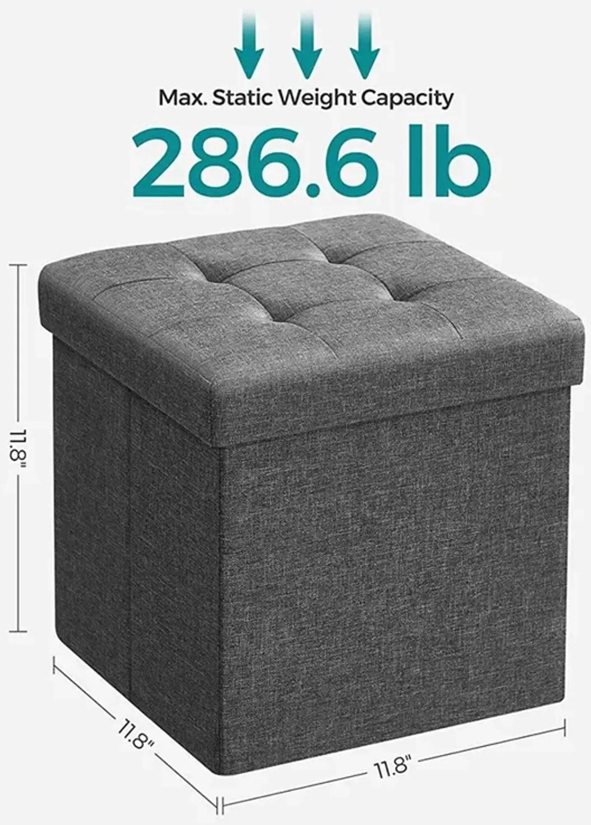 Folding Storage Ottoman Cube for Versatile Space-Saving Solutions