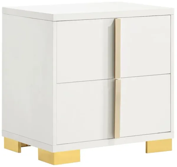 Marceline 2-drawer Nightstand White