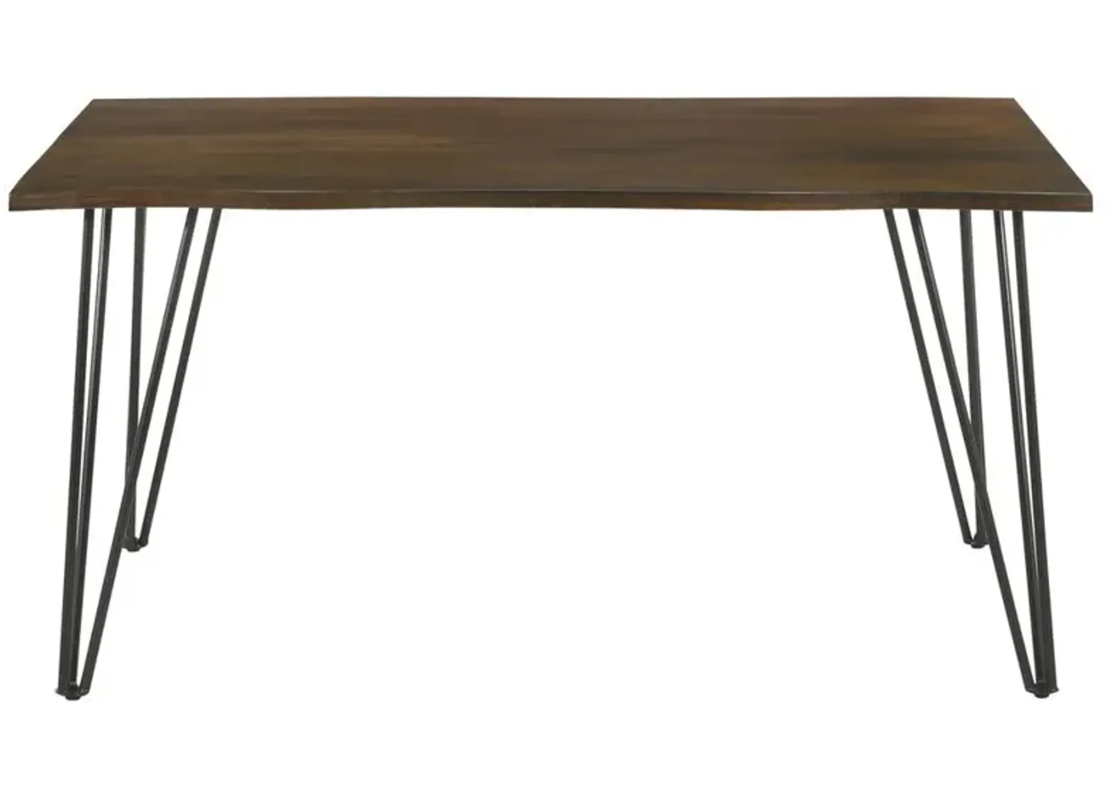 Topeka Live-edge Dining Table Mango Cocoa and Gunmetal