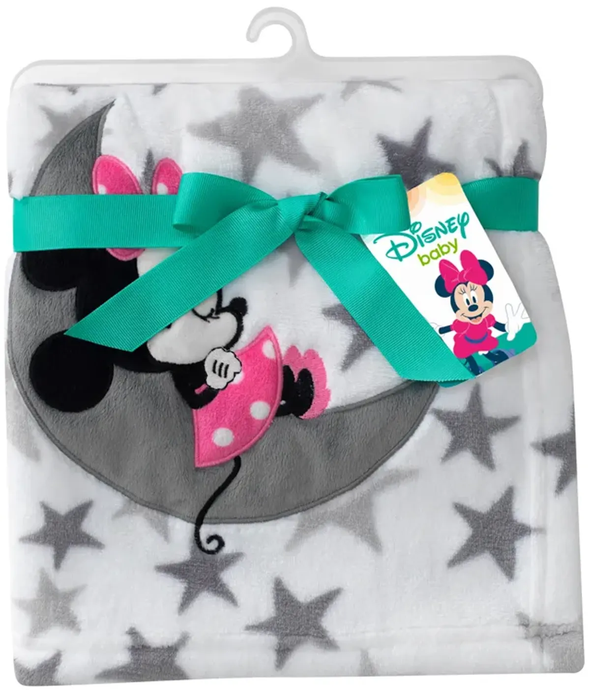 Disney Baby Minnie Mouse Gray/White Fleece Baby Blanket by Lambs & Ivy