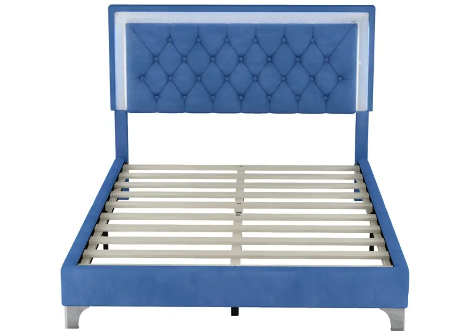 Merax Modern Velvet Platform Bed