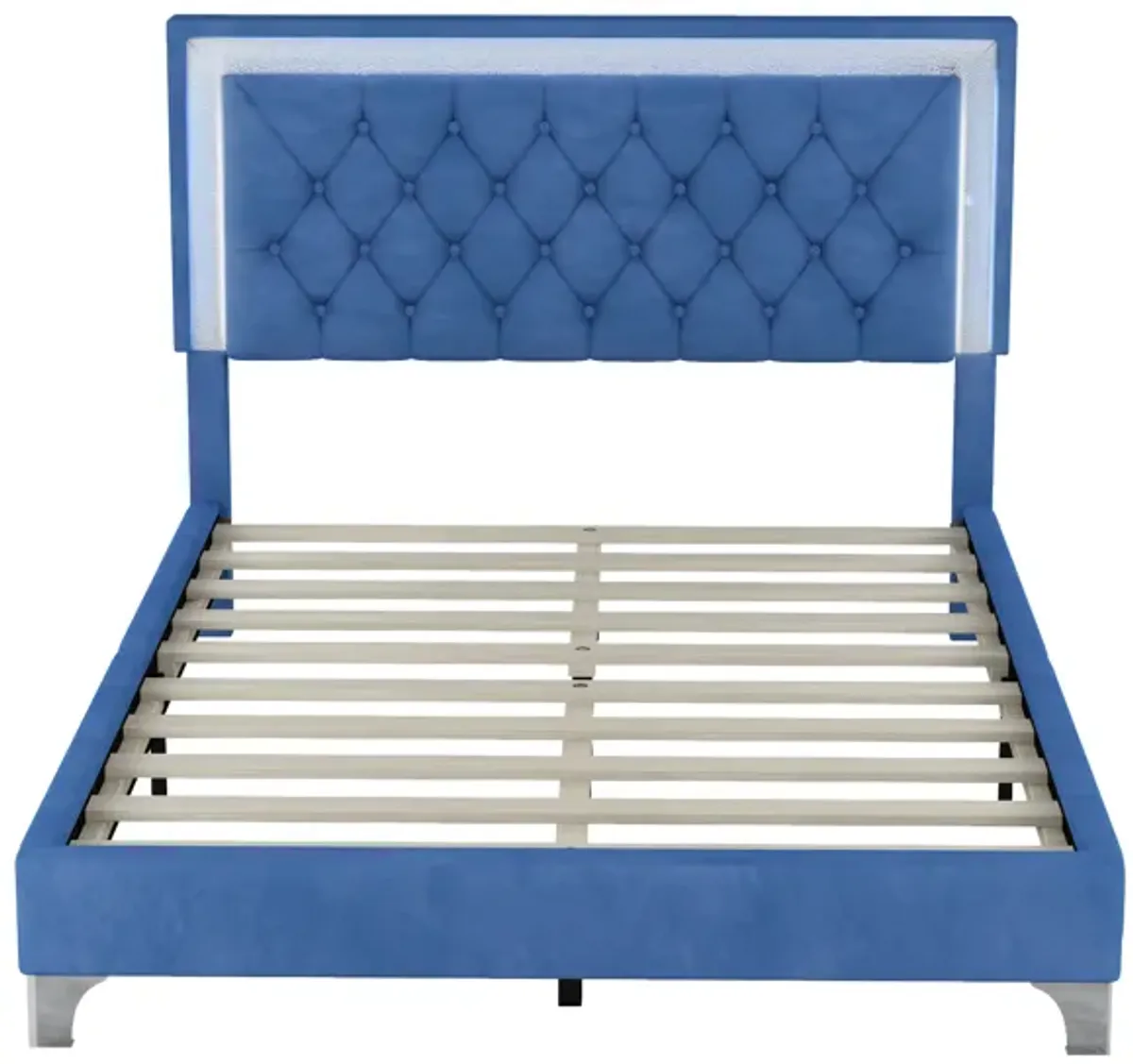 Merax Modern Velvet Platform Bed