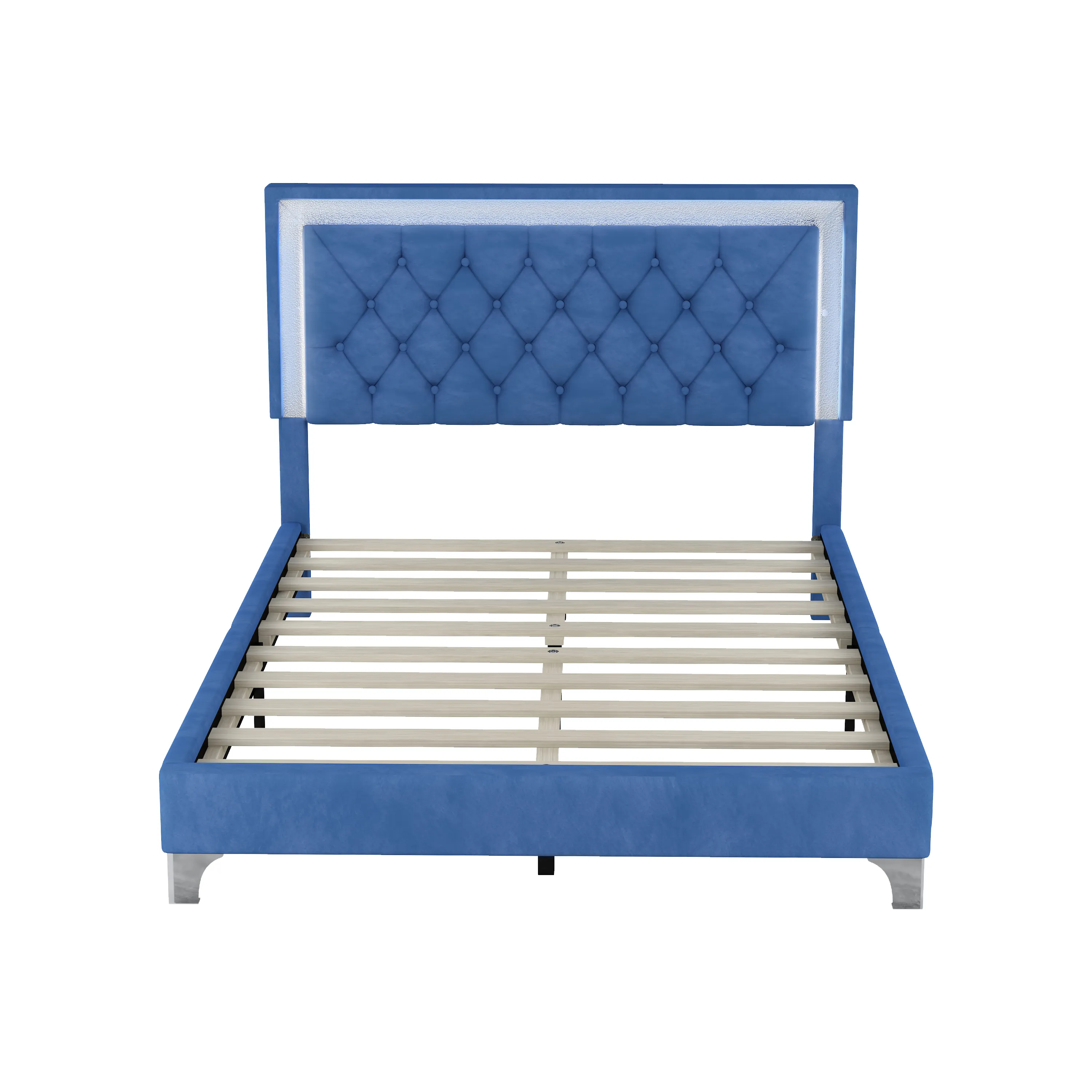 Merax Modern Velvet Platform Bed