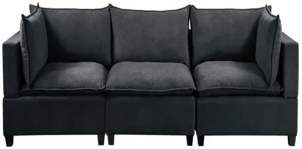 Amato Sectional Sofa, Pocket Coil Seats, Block Legs, Dark Gray-Benzara