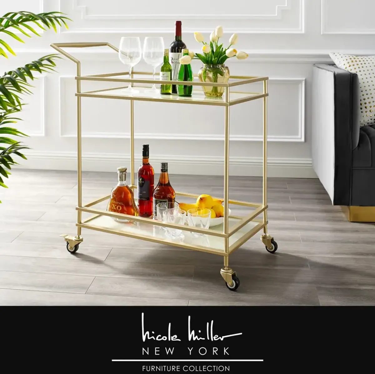 Nicole Miller Corinne Bar Cart