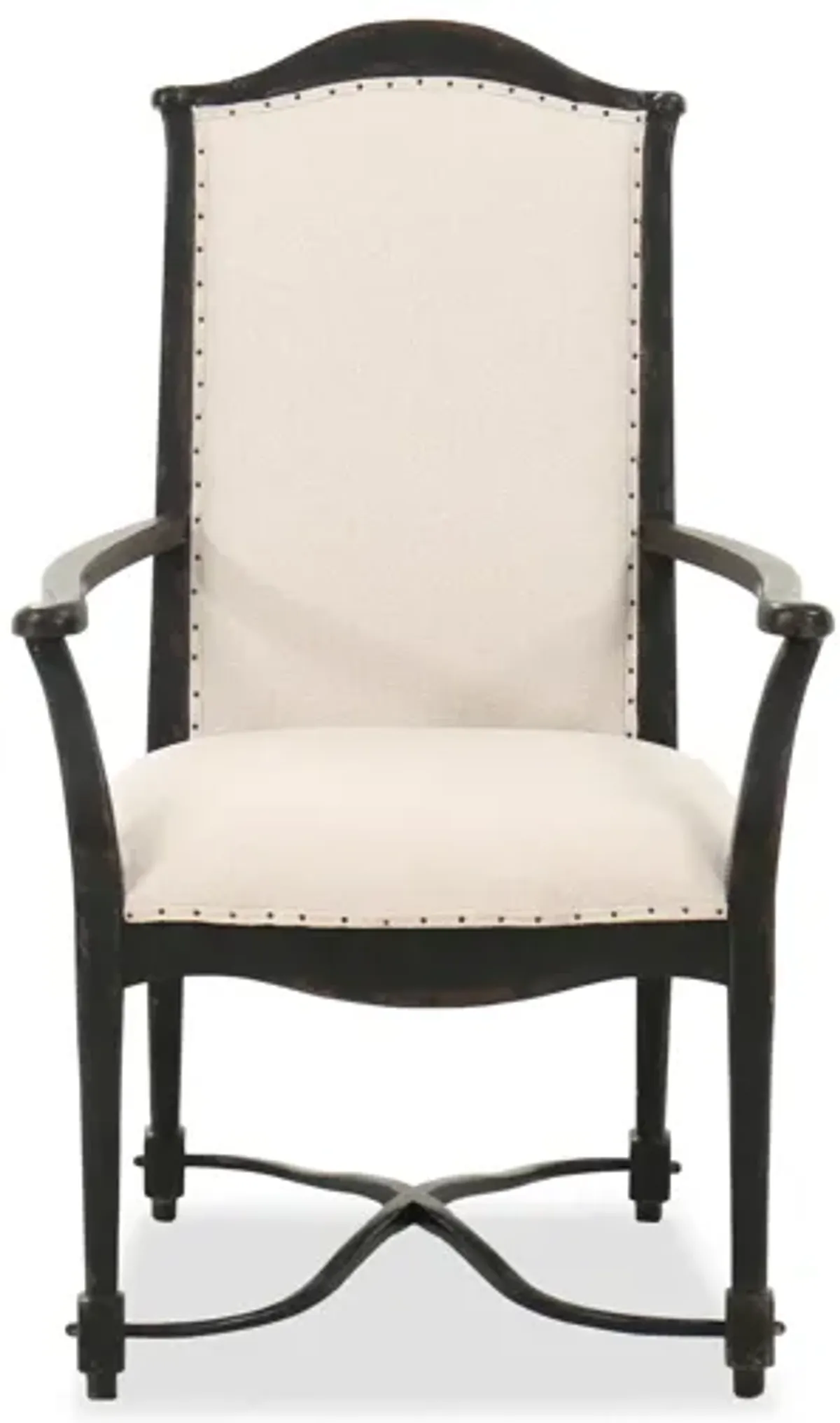 Ciao Bella Upholstered Back Arm Chair in Black