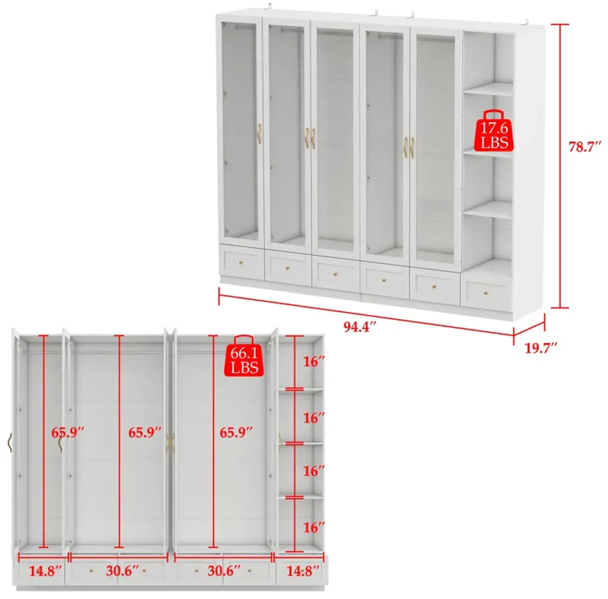 Modular Closet System Wardrobe Units Armoires Home Organization