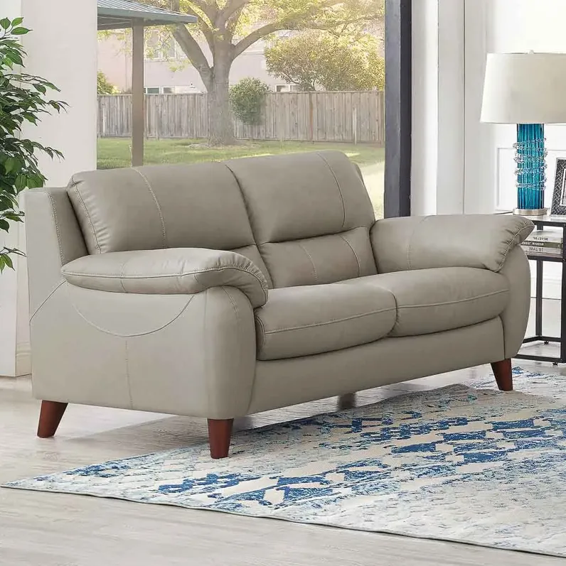 Lara Top Grain Leather Loveseat