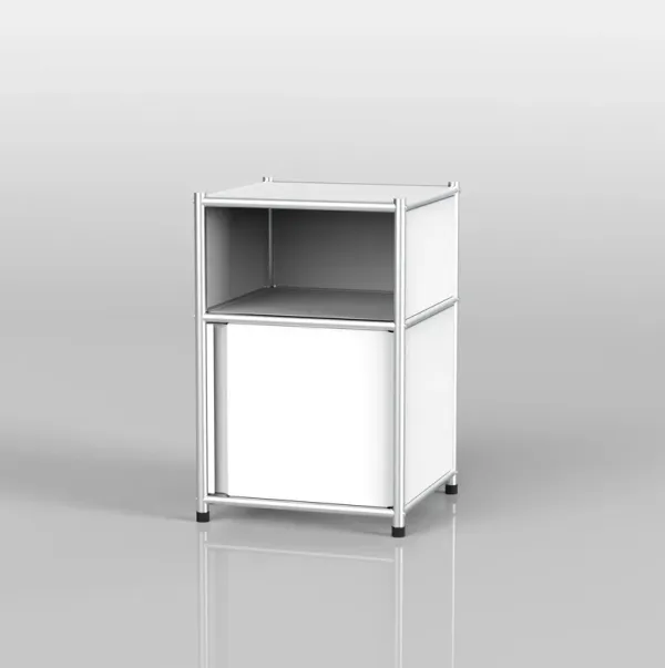 Mega Casa Metal Nightstand Side Table White