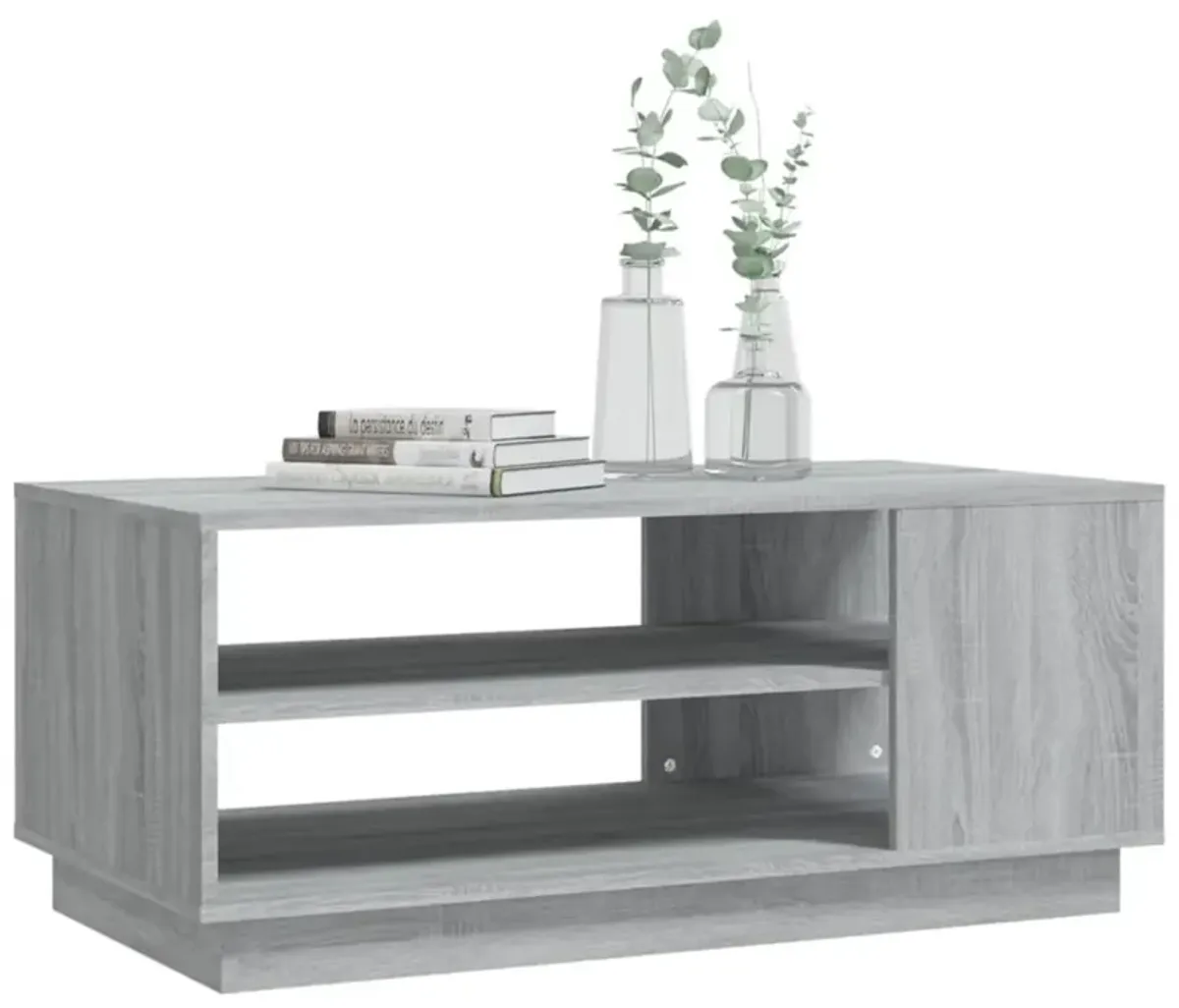 vidaXL Coffee Table Gray Sonoma 40.2"x21.7"x21.7" Chipboard