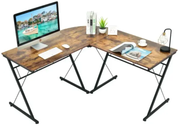 L-Shaped Corner Desk Computer Table for Home Office Study Workstation