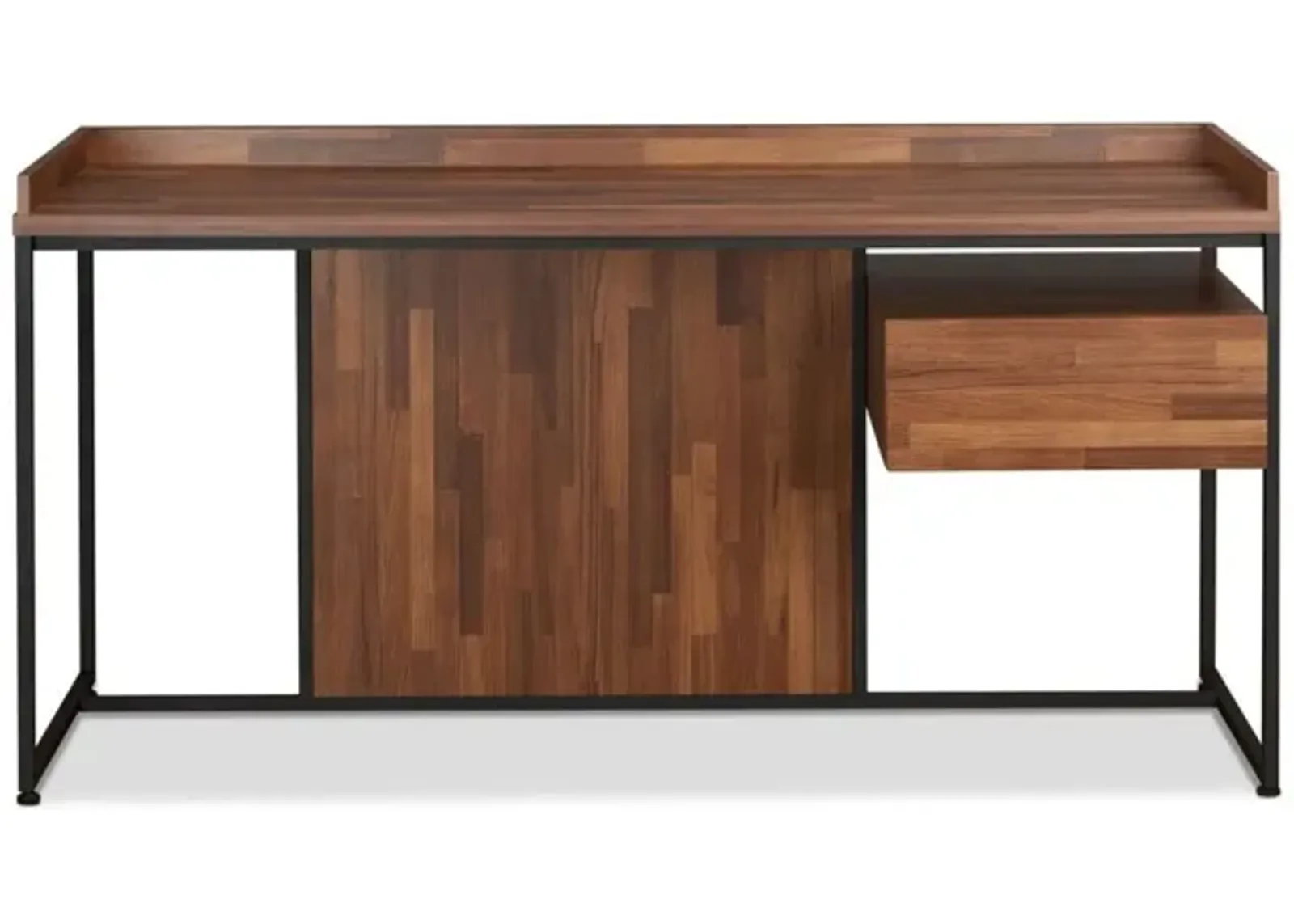 Sara Desk in Walnut & Sandy Black 92445