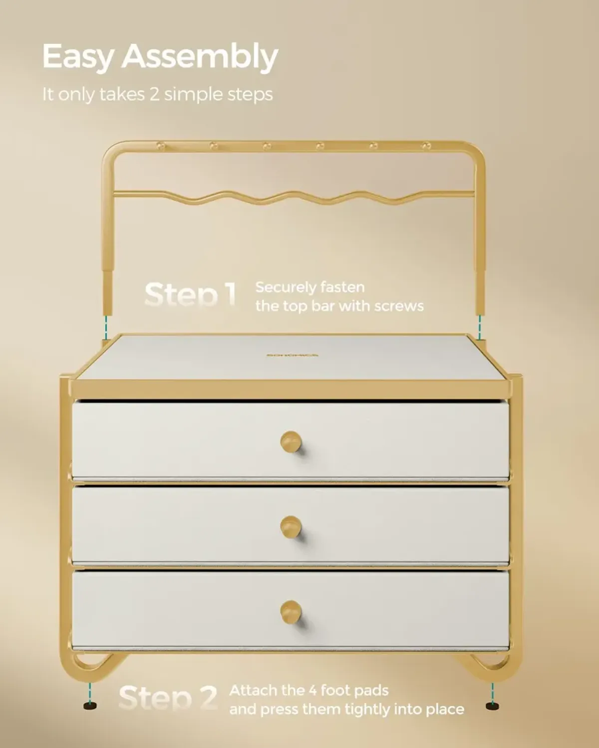 3-Tier Jewelry Box with Drawers for Organized Storage