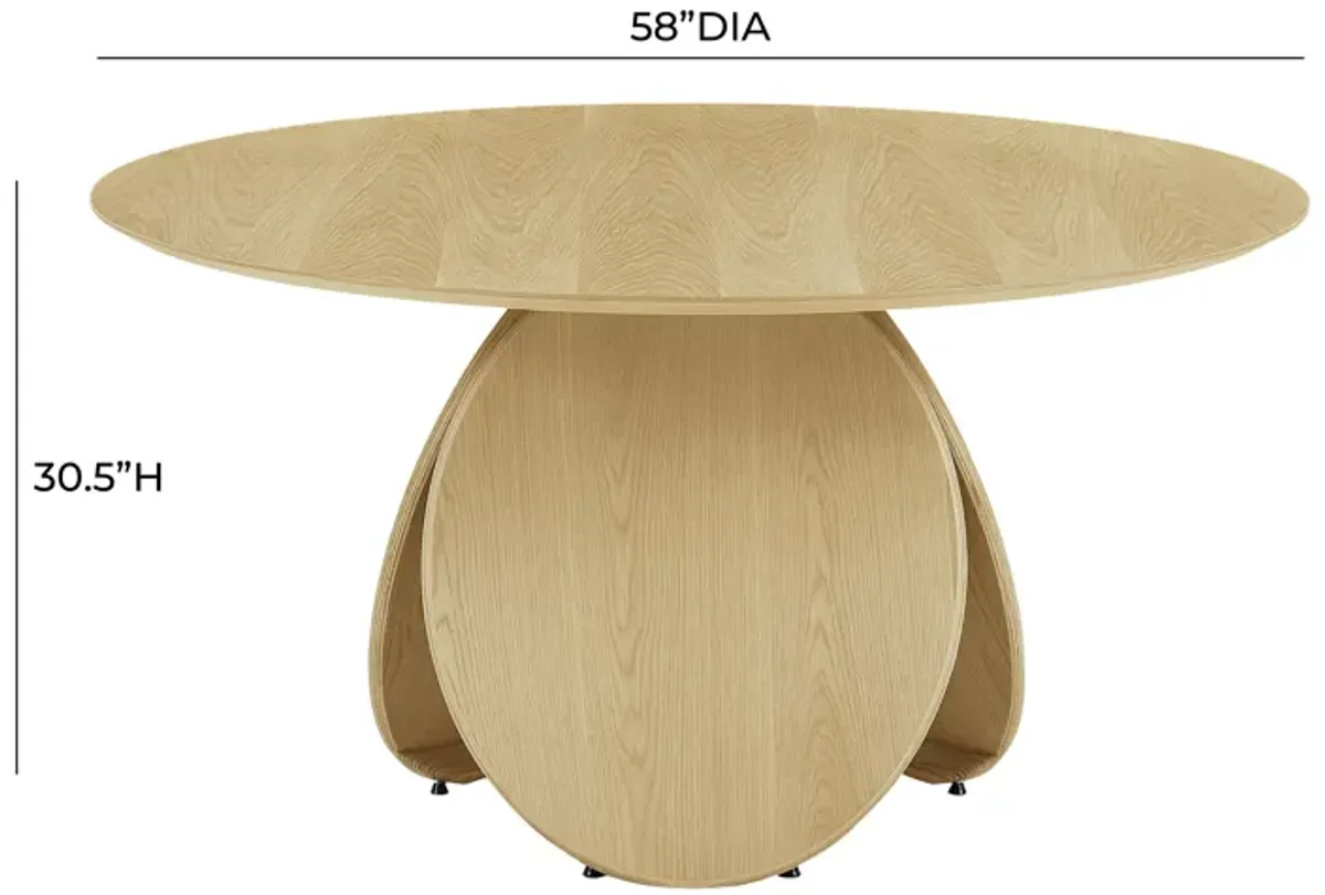 Emil Oak Round Dining Table