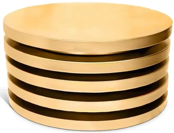 Meridian Furniture Levels Brushed Gold Coffee Table